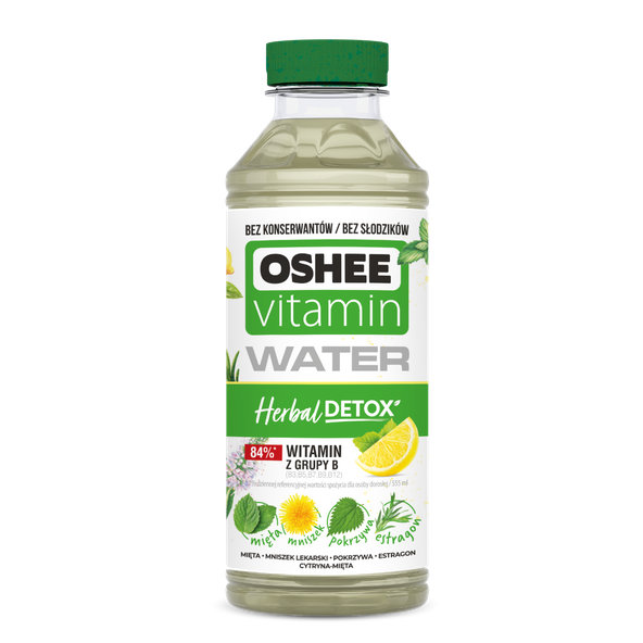 Vitamínová voda - OSHEE, bylinky / mäta, 555ml