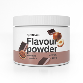 Flavour powder - GymBeam, príchuť čokoláda lieskový oriešok, 250g