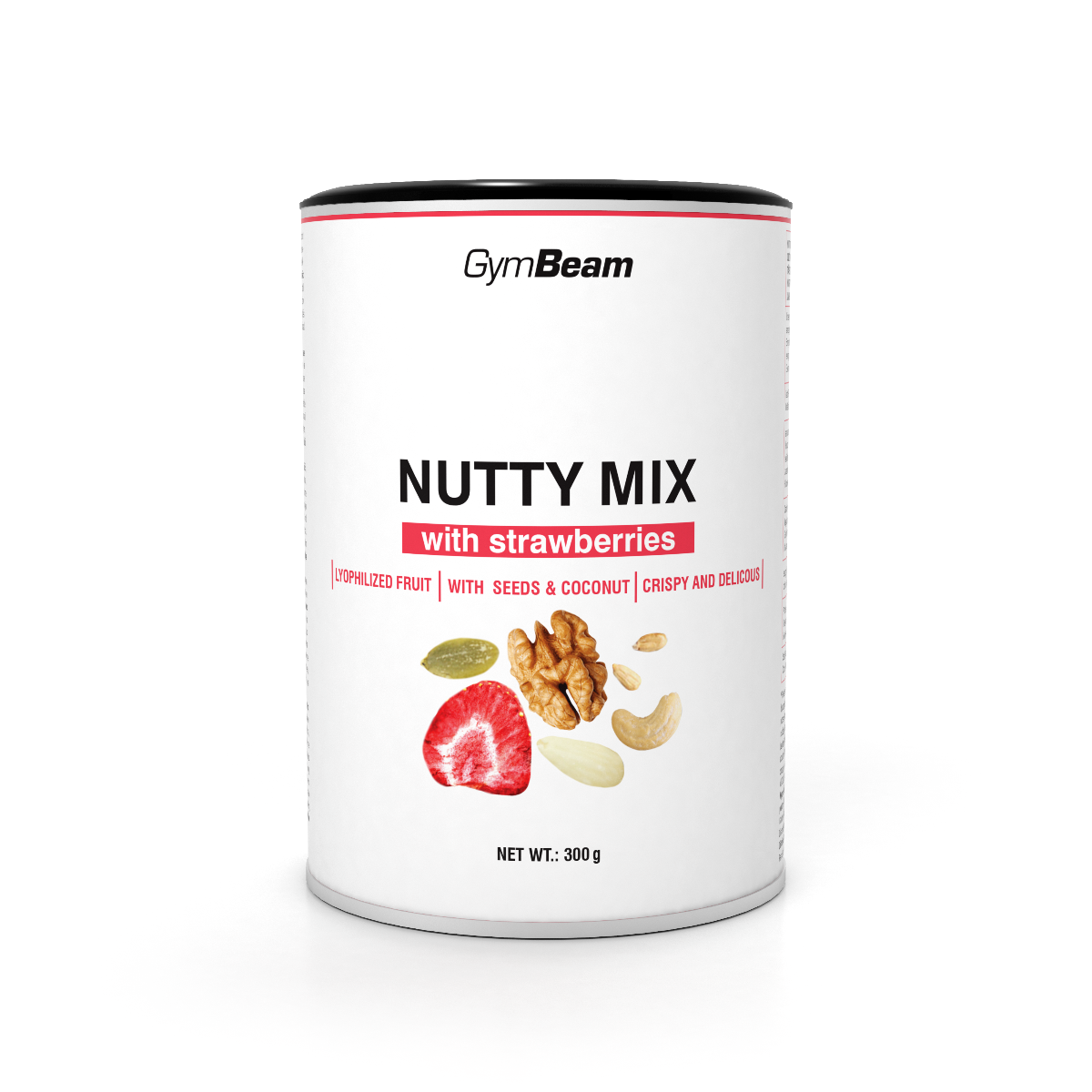E-shop Nutty Mix s jahodami - GymBeam, 300g