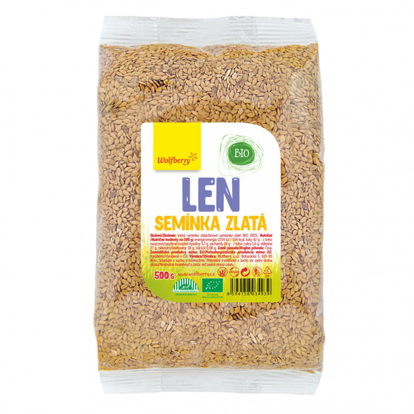 BIO Ľanové semienka zlaté - Wolfberry, 500g