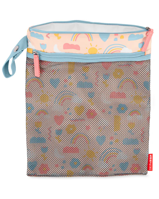 Skip Hop Spark Style nepremokavé vrecko Rainbow 30 × 38 cm