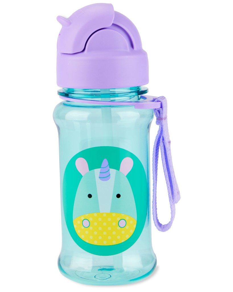 SKIP HOP Zoo tritan fľaša so slamkou Jednorožec 12m+ 355 ml