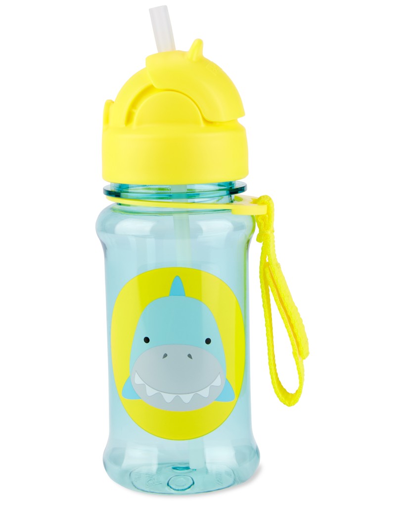 SKIP HOP Zoo tritan fľaša so slamkou Žralok 12m+ 355 ml
