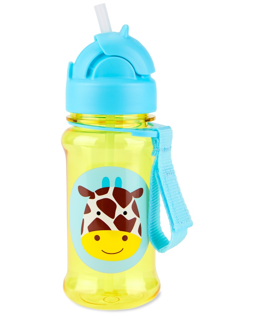 SKIP HOP Zoo tritan fľaša so slamkou Žirafa 12m+ 355 ml