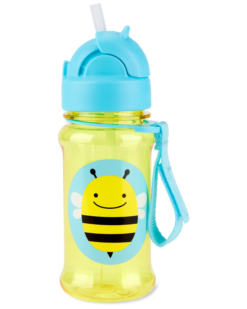 SKIP HOP Zoo tritan fľaša so slamkou Včielka 12m+ 355 ml