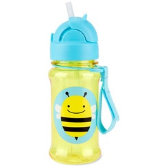 SKIP HOP Zoo tritan fľaša so slamkou Včielka 12m+ 355 ml