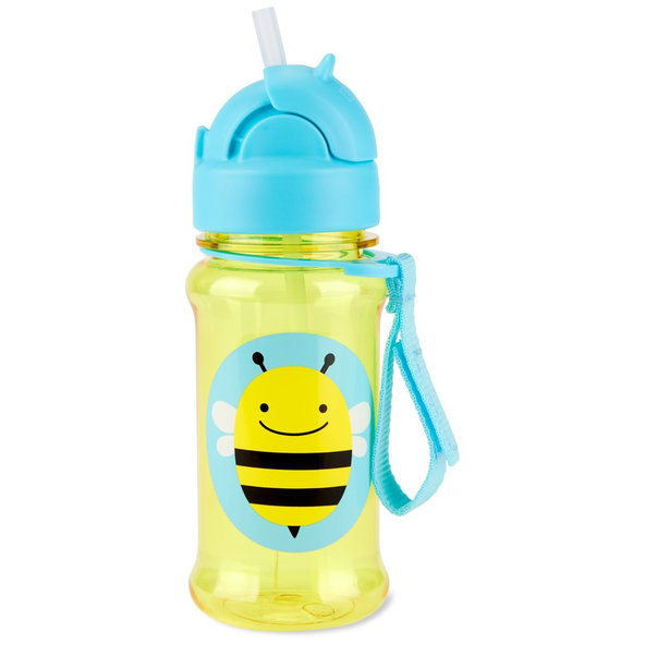 SKIP HOP Zoo tritan fľaša so slamkou Včielka 12m+ 355 ml