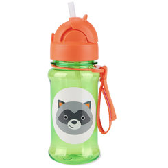 SKIP HOP Zoo tritan fľaša so slamkou Medvedík čistotný 12m+ 355 ml
