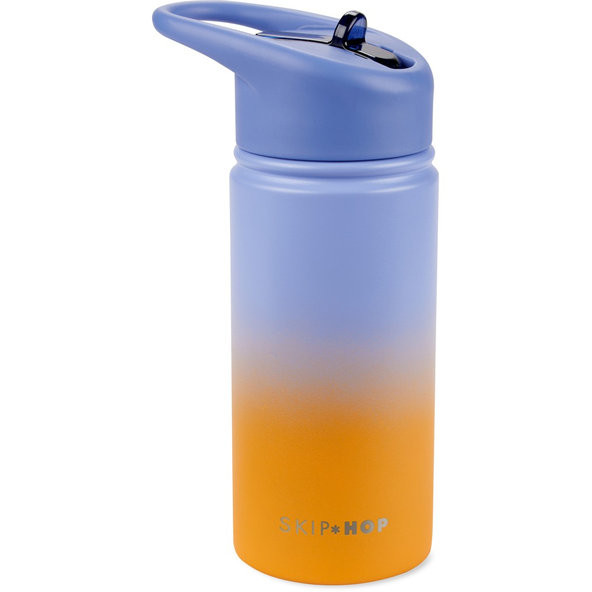 Skip Hop Wander nerezová fľaša so slamkou ombré blue