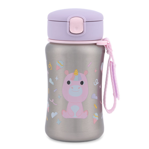 SKIP HOP Besties Squad nerezová fľaša so slamkou 12 m+ 350 ml