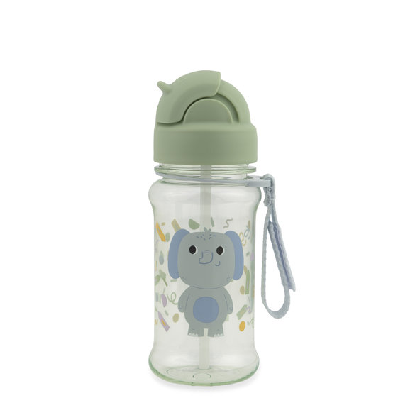 Skip Hop Besties Squad fľaša so slamkou Slon 12 m+ 355 ml