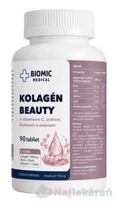 BIOMIC Kolagén Beauty 90 tabliet