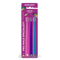 HERBADENT JUNIOR Zubná kefka Veľmi jemná od 6 rokov 3 ks