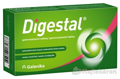 GALENIKA Digestal gastrorezistentné tráviace enzýmy 20 ks
