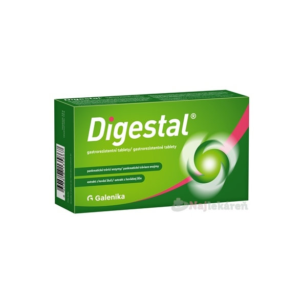 GALENIKA Digestal gastrorezistentné tráviace enzýmy 20 tabliet