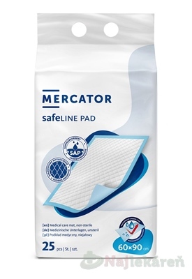 Mercator safeline Pad podložka pod pacienta 60 x 90 cm 25 ks
