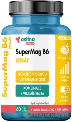 Astina Pharm SuperMag B6 CITRÁT 60 tabliet