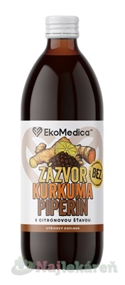EkoMedica SK Zázvor Kurkuma Piperín šťava 500 ml