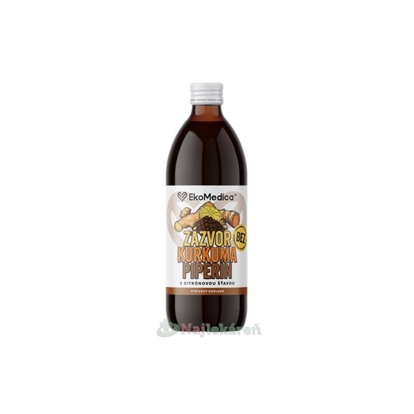 EkoMedica SK Zázvor Kurkuma Piperín šťava 500 ml