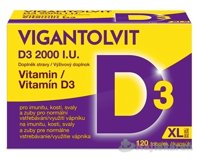 VIGANTOLVIT Vitamín D3 2000 IU 120 kapsúl kúpite na Najlekaren.eu