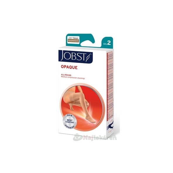 JOBST OPAQUE kompresívne stehenné pančuchy s lemom a zatvorenou špičkou veľ. 4