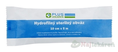PLUS Lekáreň Hydrofilný sterilný obväz 10x5m 1ks