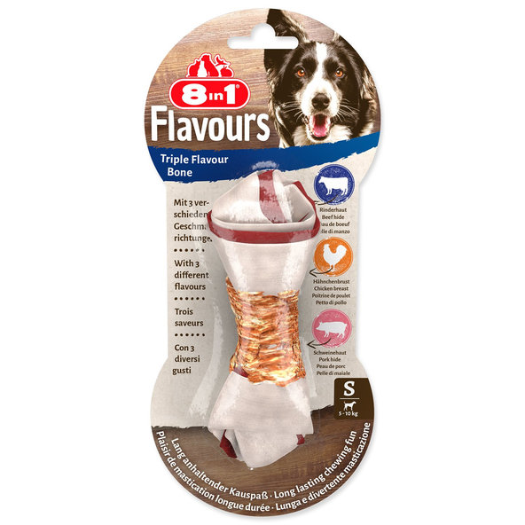 8in1 Flavours žuvacia kosť pre psov S 24 ks