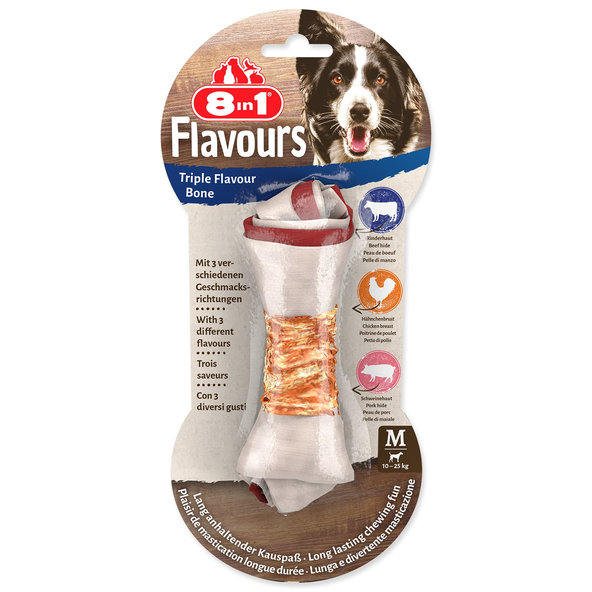 8in1 Flavours žuvacia kosť pre psov M 24 ks