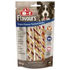 8in1 Flavours krútená tyčinka pre psov 60 x 10 ks