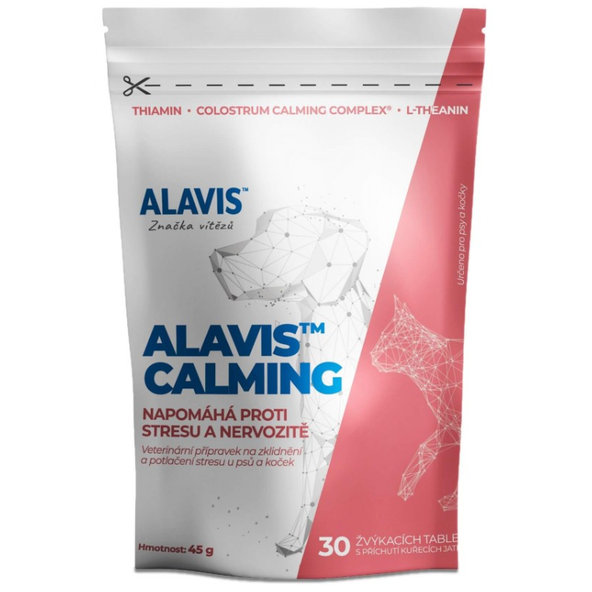 ALAVIS CALMING mäkké tablety na upokojenie pre psy a mačky 30 tabliet