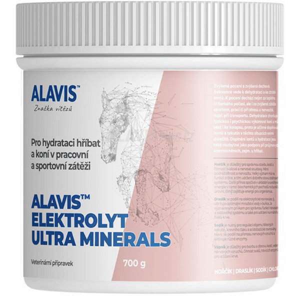 ALAVIS Elektrolyt Ultra Minerals prášok pre kone 700g