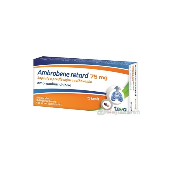 AMBROBENE RETARD na vykašliavanie 75mg/20cps