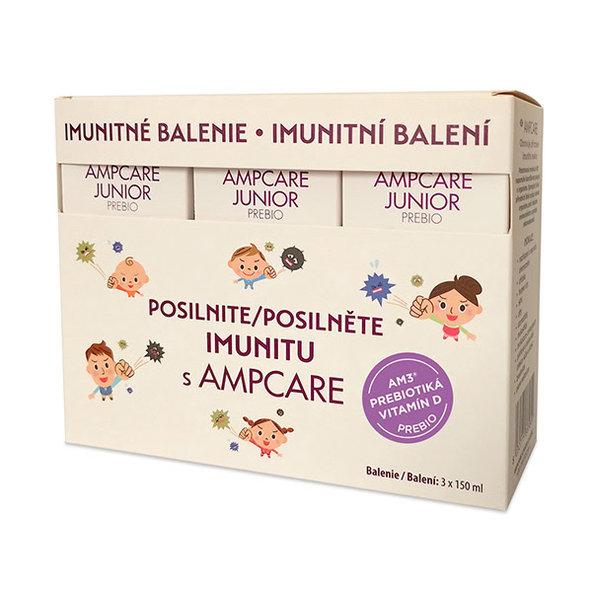 AMPCARE JUNIOR PREBIO IMUNITNÉ BALENIE sirup 3x150ml