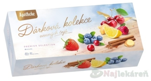 APOTHEKE Darčeková kolekcia prémiové ovocné bylinné a pravé čaje v nálevových vreckách 90ks kúpite na Najlekaren.eu
