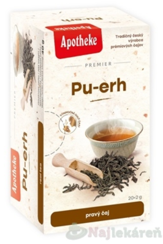 APOTHEKE PREMIER Pu-erh pravý čierny čaj v nálevových vreckách 20x2g kúpite na Najlekaren.eu