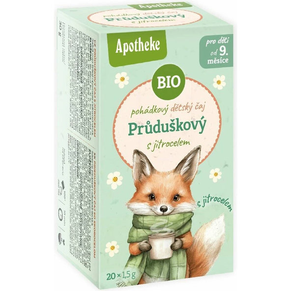 Apotheke Rozprávka Prieduškový so skorocelom Bio čaj 9 m+ 20 vrecúšok