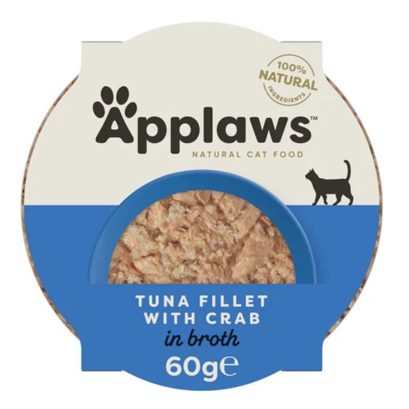 APPLAWS Cat Tuna Fillet with Crab in Broth vanička pre mačky 60g