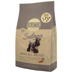 ARATON dog adult all breed salmon small malé granule pre psy 3kg