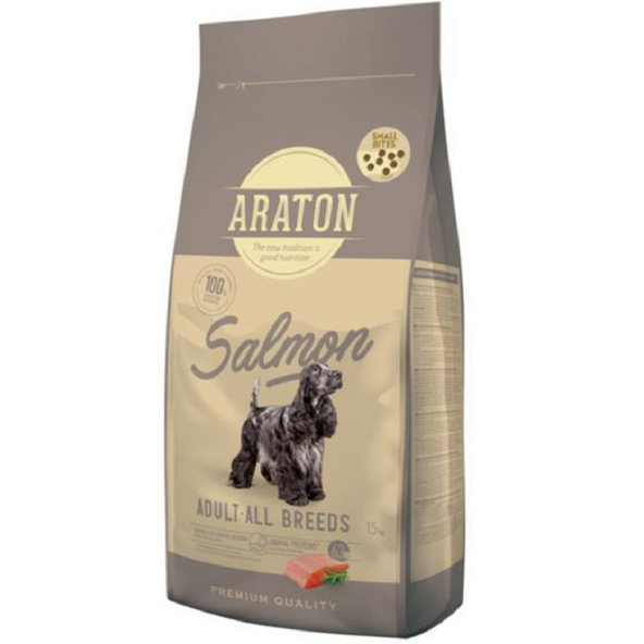 ARATON dog adult salmon small granule s lososom pre dospelé psy 15+1kg