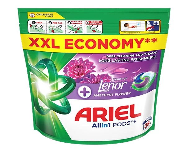 ARIEL Allin1 PODS kapsule na pranie LENOR 38 ks