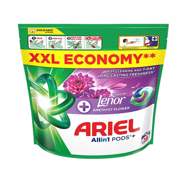 ARIEL Allin1 PODS kapsule na pranie LENOR 38 ks
