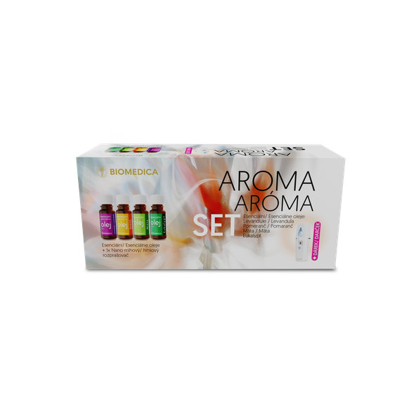 BIOMEDICA Aróma set 4×10 ml + nano rozprašovač