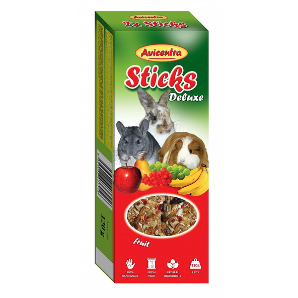 AVC Tyčinky pre veľké hlodavce ovocné 120g x 10ks
