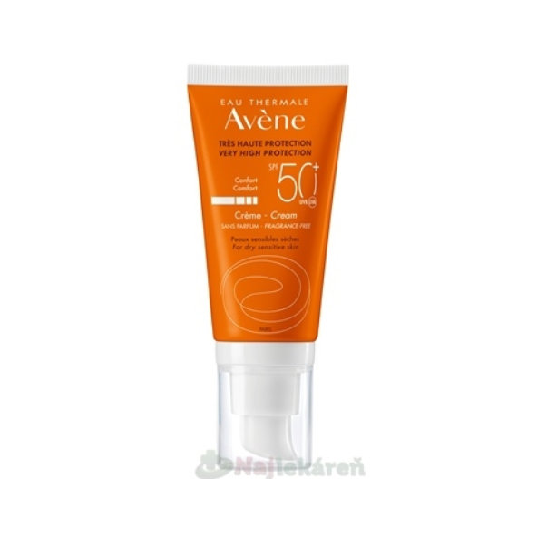AVENE CRÈME SPF50+ SANS PARFUM krém bez parfumácie veľmi vysoká ochrana 50ml