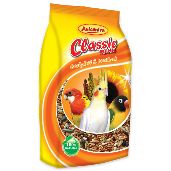 AVICENTRA Classic Menu krmivo pre malé papagáje 500g