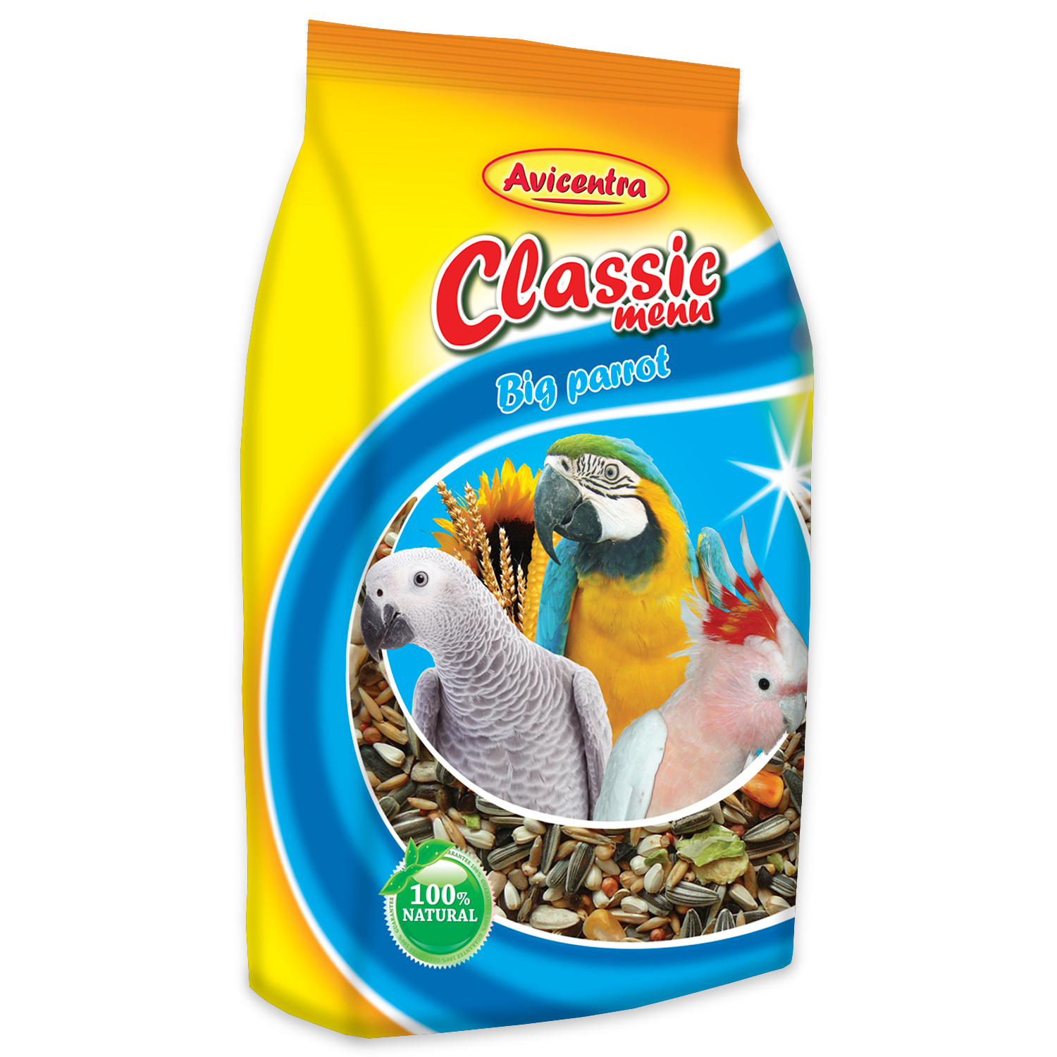 AVICENTRA Classic Menu krmivo pre veľké papagáje 1 kg
