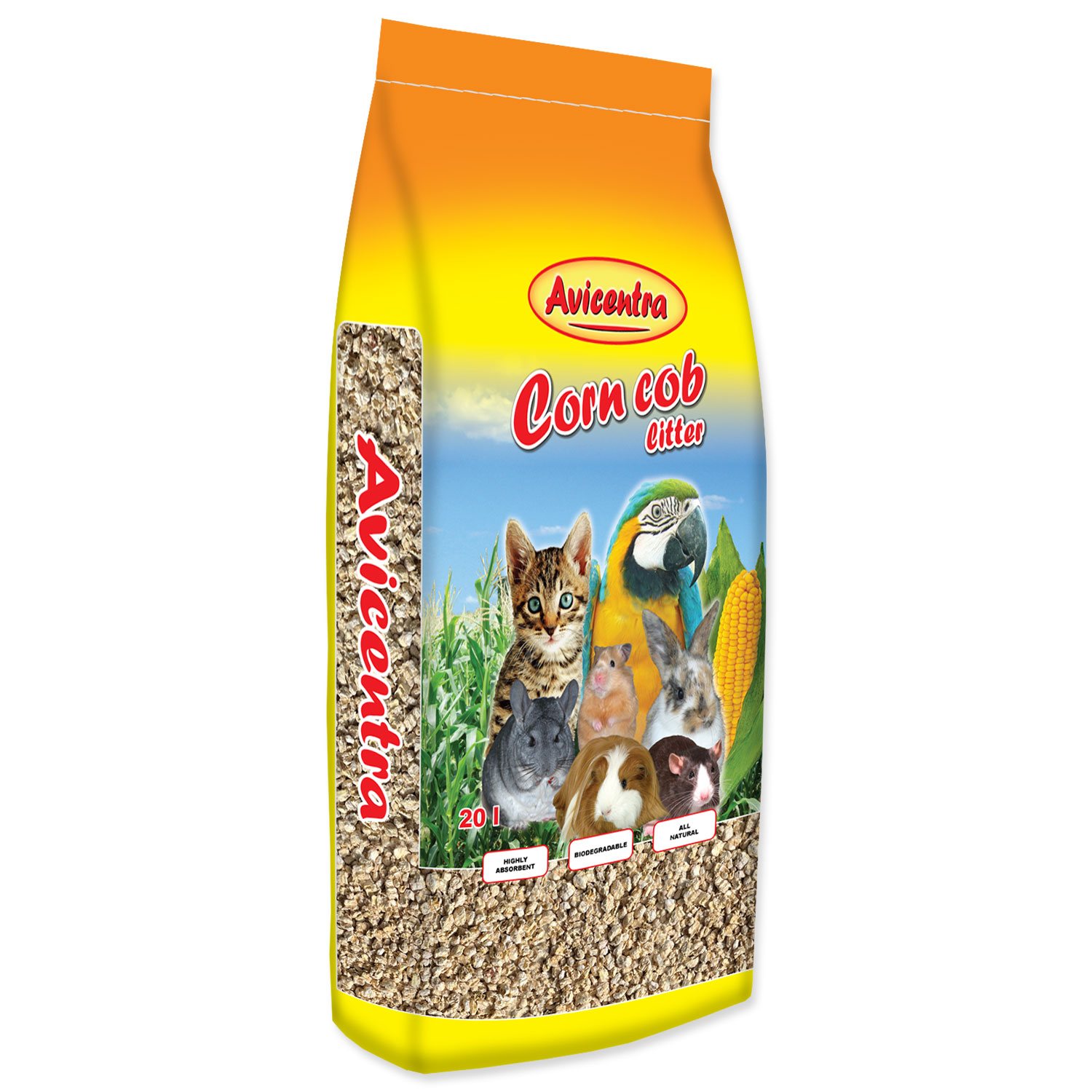 AVICENTRA kukuričná jemná podstielka 20 litrov