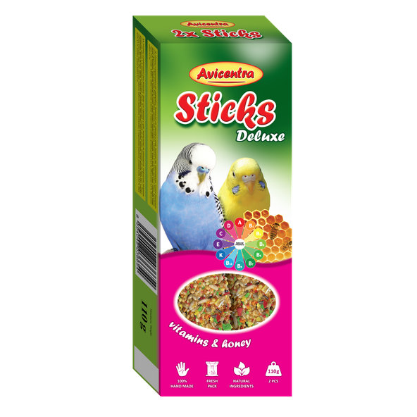 AVICENTRA tyčinky pre andulky - vítamíny a med 2ks
