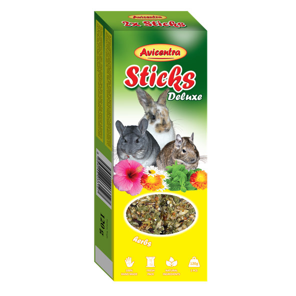 AVICENTRA tyčinky s bylinkami pre králiky a morčatá 2ks/120g