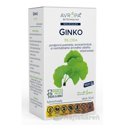AVROPA GINKO biloba bylinné kvapky na podporu pamäte 50ml